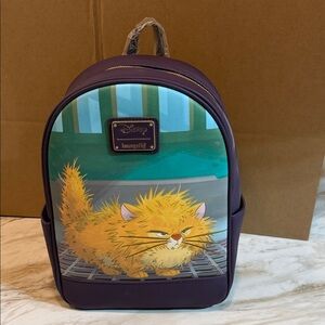 Loungefly Purple and Yellow Cat Backpack by Disney